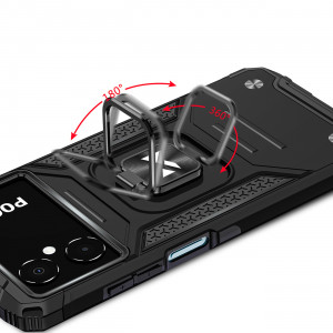 Подсилен гръб WOZINSKY Ring Armor със стойка - Samsung Galaxy A03 черен - Img 5