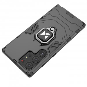 Подсилен гръб WOZINSKY Ring Armor със стойка - Samsung Galaxy S23 Ultra черен - Img 9
