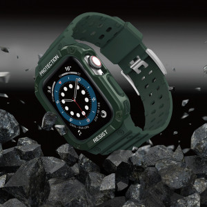 Подсилен калъф за корпус с каишка Protect - Apple Watch 41mm Series 9 / 41mm Series 8 / 41mm Series 7 / 40mm Series 6 / 40mm SE / 40mm Series 5 / 40mm Series 4 / 38mm Series 3 / 38mm Series 2 зелен - Img 6