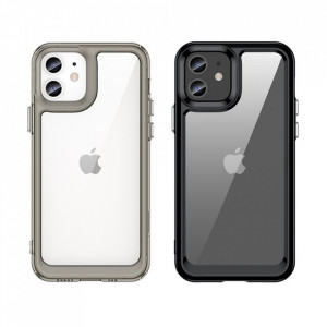 Прозрачен гръб с гел рамка Outer Space - iPhone 12 син - Img 8