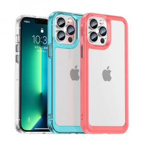 Прозрачен гръб с гел рамка Outer Space - iPhone 13 Pro Max червен - Img 10