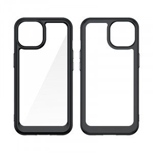 Прозрачен гръб с гел рамка Outer Space - iPhone 15 Plus червен - Img 2