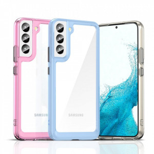 Прозрачен гръб с гел рамка Outer Space - Samsung Galaxy S22+ син - Img 2