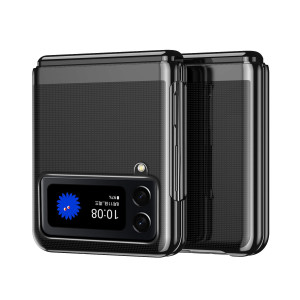 Прозрачен калъф с цветна рамка Plating - Samsung Galaxy Z Flip4 черен - Img 2