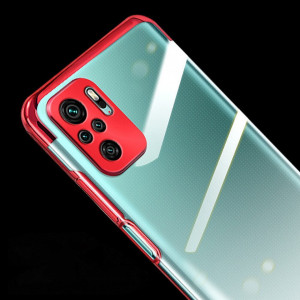 Прозрачен силиконов гръб с цветен кант Clear Color - Xiaomi Redmi Note 10 5G / Poco M3 Pro / M3 Pro 5G черен - Img 2