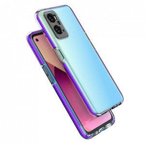 Прозрачен силиконов гръб с цветен кант Spring - Realme 9i / OPPO A36 / A76 / A96 светлорозов - Img 4