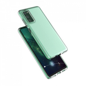 Прозрачен силиконов гръб с цветен кант Spring - Samsung Galaxy A72 светлорозов - Img 2