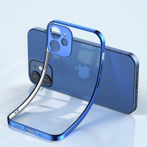 Прозрачен ултратънък гръб JOYROOM New Beauty с цветна рамка - iPhone 12 Pro черен - Img 7