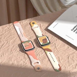 Силиконова каишка Moro - Apple Watch 44mm SE / 44mm Series 6 / 44mm Series 5 / 44mm Series 4 / 42mm Series 3 / 42mm Series 2 (6) камуфлаж - Img 3