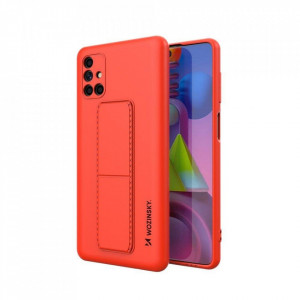 Силиконов гръб със стойка WOZINSKY Kickstand - Samsung Galaxy M51 червен - Img 1