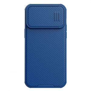 Силиконов гръб с подвижно покритие за камерата NILLKIN CamShield S - iPhone 14 Pro Max син - Img 1