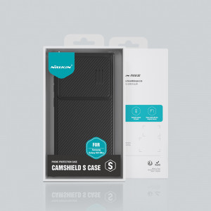 Силиконов гръб с подвижно покритие за камерата NILLKIN CamShield S - Samsung Galaxy S23 Ultra син - Img 5
