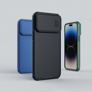 Силиконов гръб с подвижно покритие за камерата NILLKIN CamShield S - iPhone 14 Pro Max зелен - Img 7