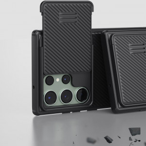 Силиконов гръб с подвижно покритие за камерата NILLKIN CamShield S MagSafe - Samsung Galaxy S23 Ultra черен - Img 9