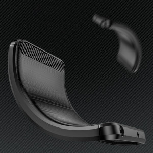 Силиконов гръб Carbon - Honor Play 40 Plus / Honor X7a черен - Img 4