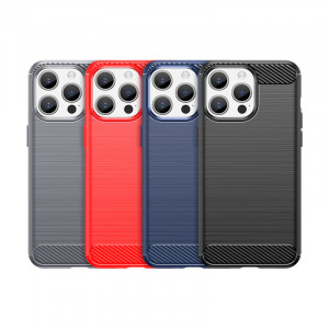Силиконов гръб Carbon - iPhone 15 Pro Max черен - Img 7