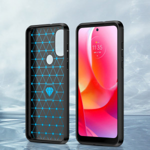 Силиконов гръб Carbon - Moto g power 2022 черен - Img 4