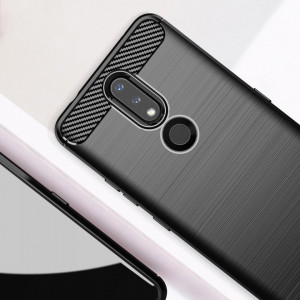 Силиконов гръб Carbon - Nokia 2.4 черен - Img 3