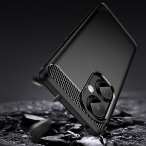 Силиконов гръб Carbon - OnePlus Nord CE 3 черен - Img 3
