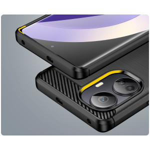 Силиконов гръб Carbon - Realme 10 Pro+ 5G черен - Img 6