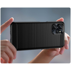 Силиконов гръб Carbon - Realme 9i 5G / 10 5G черен - Img 6