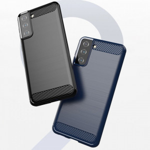 Силиконов гръб Carbon - Samsung Galaxy S21+ 5G син - Img 6