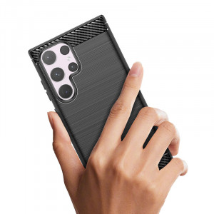 Силиконов гръб Carbon - Samsung Galaxy S24 Ultra черен - Img 4