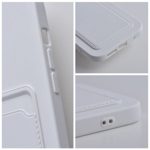 Силиконов гръб Card с портфейл за документи - iPhone 15 Pro бял - Img 8