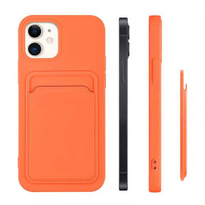 Силиконов гръб Card с портфейл за документи - Xiaomi Redmi Note 10 / 10s червен - Img 5
