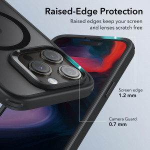 Силиконов гръб ESR Classic Hybrid Halolock MagSafe - iPhone 15 Pro Max черен мат - Img 11