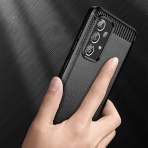 Силиконов гръб FORCELL Carbon - Samsung Galaxy A72 черен - Img 15