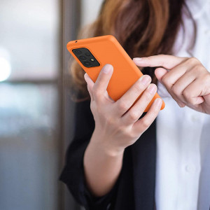 Силиконов гръб Soft Flexible Rubber - Samsung Galaxy A22 черен - Img 4