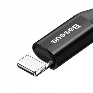 Спираловиден кабел за зареждане и данни BASEUS Fish Eye USB Type A към Lightning 2A 1m (CALSR-01) черен - Img 4
