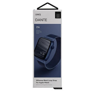 Стоманена каишка UNIQ Dante - Apple Watch 41mm Series 7 / 40mm SE / 40mm Series 6 / 40mm Series 5 / 40mm Series 4 морско син - Img 2