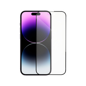 Стъклен протектор DeTech, за iPhone 15 Plus, 3D Full glue, 0.3mm, Черен - 52722 - Img 1