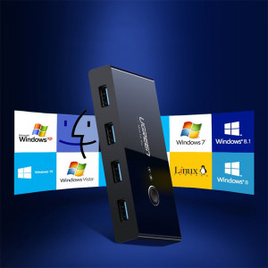 Суич UGREEN 2x USB Type A към 4x USB Type A 3.2 Gen.1 (US216 30768) черен - Img 4