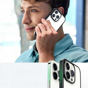 Твърд гръб с гел рамка и стойка UGREEN Kickstand - iPhone 14 Pro черен - Img 3
