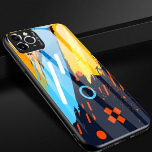 Цветен стъклен гръб с покритие за камерата - iPhone 11 Pro Max модел 1 - Img 12