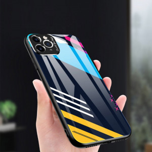 Цветен стъклен гръб с покритие за камерата - iPhone 11 Pro Max модел 2 - Img 4