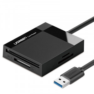 Четец за карти памет UGREEN SD / micro SD / CF / MS към USB 3.0 (CR125 30333) черен - Img 1