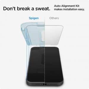 2 бр. закален стъклен протектор SPIGEN TR Ez Fit с инструмент за поставяне - iPhone 12 / 12 Pro - Img 1