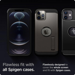 2 бр. закален стъклен протектор SPIGEN TR Ez Fit с инструмент за поставяне - iPhone 12 / 12 Pro - Img 7
