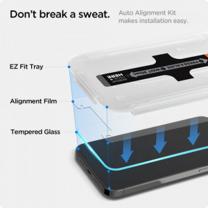 2 бр. закален стъклен протектор SPIGEN TR Ez Fit с инструмент за поставяне - iPhone 13 / 13 Pro - Img 8