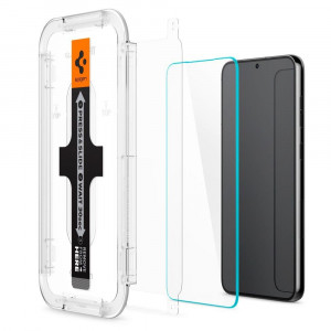 2 бр. закален стъклен протектор SPIGEN TR Ez Fit с инструмент за поставяне - Samsung Galaxy S23 - Img 4
