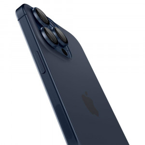 2 бр. протектор за камера SPIGEN Optik TR Ez Fit - iPhone 14 Pro / Pro Max / 15 Pro / Pro Max Titanium Blue - Img 4
