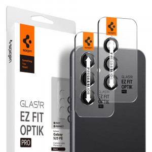 2 бр. протектор за камера SPIGEN Optik TR Ez Fit - Samsung Galaxy S23 FE черен - Img 1