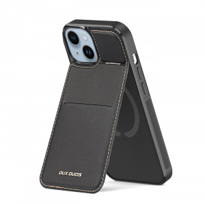 3 в 1 гръб със стойка и слот за карти Dux Ducis Rafi MagSafe със система против кражба - iPhone 15 Plus черен - Img 1