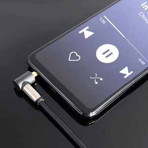 90° аудио кабел WOZINSKY жак 3.5mm 2m черен - Img 7