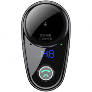 Bluetooth FM трансмитер за кола BASEUS S-06 с 2 порта USB Type A (Overseas Edition) черен - Img 2
