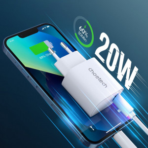 Choetech Q5004*2 PD20W зарядно - iPhone 12 / 13 series бял - Img 6